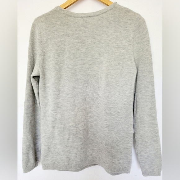 Talbots Women's Lambswool Blend Sweater Nordic Isle Pattern Ruffle Decor Medium - Picture 14 of 16